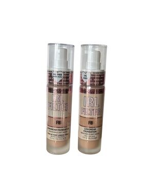 Makeup Revolution IRL Filter Longwear Foundation - F8 (Medium) - 0.7 fl oz. x2